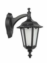 Sieninis lauko šviestuvas Su-Ma Retro Midi, 60W, E27, IP43, juodas, 21 cm x 39 cm