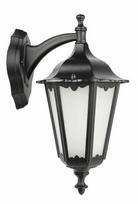 Sieninis lauko šviestuvas Su-Ma Retro Classic, 60W, E27, IP43, juodas, 23 cm x 45 cm