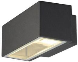 Sieninis lauko šviestuvas SLV Box Up/Down, 80W, R7s, IP44, antracito, 22 cm x 9 cm