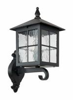 Sieninis lauko šviestuvas Su-Ma Venice, 60W, E27, IP43, juodas, 18.5 cm x 40 cm