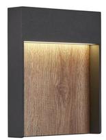 Sieninis lauko šviestuvas SLV Flatt Sensor, 14W, LED, IP65, rudas/antracito, 18 cm x 23 cm