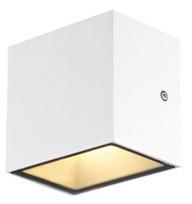 Sieninis lauko šviestuvas SLV Sitra Cube, 10W, LED, IP44, baltas, 11.5 cm x 11 cm