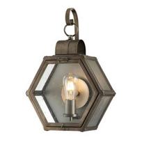 Sieninis lauko šviestuvas Quintiesse Heath, 60W, E27, IP44, bronzos, 33.1 cm x 48 cm