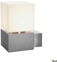 Sieninis lauko šviestuvas SLV Square, 20W, E27, IP44, sidabro, 13 cm x 22.5 cm