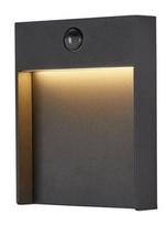 Sieninis lauko šviestuvas SLV Flatt Sensor, 16W, LED, IP54, antracito, 8 cm x 23 cm