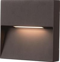 Sieninis lauko šviestuvas AZzardo Casoria, 6W, LED, IP54, tamsiai pilka, 15 cm x 3.5 cm