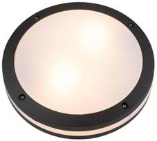Sieninis lauko šviestuvas AZzardo Fano Round, 18W, E27, IP54, tamsiai pilka, 30 cm x 9 cm
