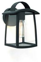 Sieninis lauko šviestuvas Lutec Kelsey 5273603012, 40W, E27, IP44, juodas, 17 cm x 26 cm