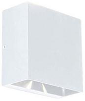 Sieninis lauko šviestuvas Lutec Gemini Beams, 10W, LED, IP54, baltas, 11 cm x 11 cm