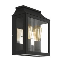 Sieninis lauko šviestuvas Eglo Soncino 97294, 60W, E27, IP44, juodas, 12 cm x 33 cm