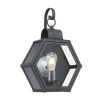 Sieninis lauko šviestuvas Quintiesse Heath, 60W, E27, IP44, juodas, 33.1 cm x 48 cm