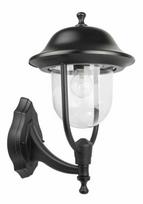 Sieninis lauko šviestuvas Su-Ma Prince, 60W, E27, IP43, juodas, 25 cm x 44 cm