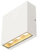 Sieninis lauko šviestuvas SLV Quad, 8.2W, LED, IP54, baltas, 14 cm x 14 cm