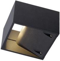 Sieninis lauko šviestuvas SLV Logs, 9.5W, LED, IP65, antracito, 13 cm x 8 cm