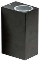 Sieninis lauko šviestuvas AZzardo Rimini 2, 35W, GU10, IP54, juodas, 7 cm x 9 cm