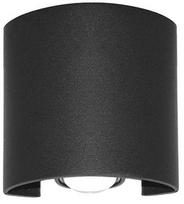 Sieninis lauko šviestuvas Italux Ortelo, 2W, LED, IP54, juodas, 3.8 cm x 8 cm