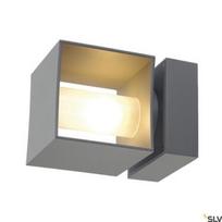 Sieninis lauko šviestuvas SLV Square Turn, 42W, LED, IP44, pilkas, 12 cm x 12 cm