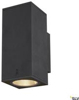 Sieninis lauko šviestuvas SLV Enola, 19W, LED, IP65, juodas, 10 cm x 23 cm