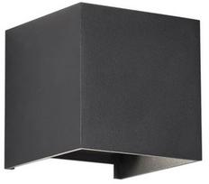 Sieninis lauko šviestuvas CristalRecord, 10W, LED, IP54, antracito, 10 cm x 10 cm