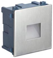 Lauko įleidžiamas šviestuvas Su-Ma Mur Led Inox MR05, 1W, LED, IP65, nerūdijančiojo plieno, 8.5 cm x 8.5 cm