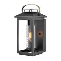 Sieninis lauko šviestuvas Quintiesse Atwater, 60W, E27, IP44, juodas, 20.8 cm x 44.5 cm