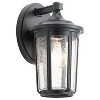 Sieninis lauko šviestuvas Quintiesse Fairfield, 60W, E27, IP44, juodas, 15.2 cm x 27.9 cm