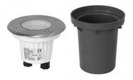 Įleidžiamas lauko grindų šviestuvas Su-Ma Leda, 1W, LED, IP67, tamsiai pilka, 10.8 cm x 9 cm