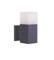 Sieninis lauko šviestuvas Su-Ma Cube, 20W, E27, IP44, tamsiai pilka, 8 cm x 20.8 cm