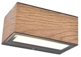 Sieninis lauko šviestuvas Lutec Gemini, 10.5W, LED, IP54, rudas/tamsiai pilka, 6.5 cm x 8.9 cm
