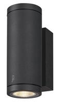 Sieninis lauko šviestuvas SLV Enola Round Up/Down S, 7W, LED, IP65, antracito, 6.8 cm x 18 cm