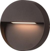 Sieninis lauko šviestuvas AZzardo Casoria R, 6W, LED, IP54, pilkas/tamsiai pilka/grafito, 15 cm x 3.5 cm