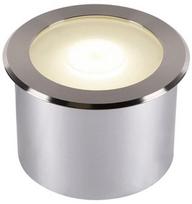 Įleidžiamas lauko grindų šviestuvas SLV Dasar Flat 120, 7W, LED, IP67, nerūdijančiojo plieno, 12 cm x 8 cm