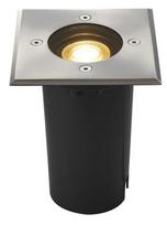 Įleidžiamas lauko grindų šviestuvas SLV Solasto 120, 6W, GU10, IP67, nerūdijančiojo plieno, 12 cm x 13.6 cm