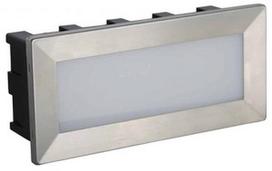 Lauko įleidžiamas šviestuvas Su-Ma Mur, 3.5W, LED, IP65, sidabro, 6.5 cm x 9.5 cm