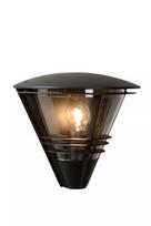 Sieninis lauko šviestuvas Lucide Livia 11812/01/30, 60W, E27, IP44, juodas, 17.5 cm x 25 cm