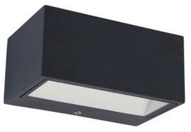 Sieninis lauko šviestuvas Lutec Gemini, 10.5W, LED, IP54, tamsiai pilka, 6.5 cm x 8.9 cm