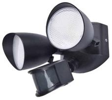 Sieninis lauko šviestuvas Lutec Shrimp PIR, 23.5W, LED, IP54, juodas, 27.2 cm x 16.8 cm
