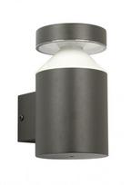 Sieninis lauko šviestuvas Su-Ma Delta, 6W, LED, IP44, tamsiai pilka, 8.9 cm x 15.6 cm