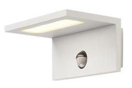 Sieninis lauko šviestuvas SLV Sensor WL, 9.8W, LED, IP44, baltas, 13.5 cm x 8.6 cm
