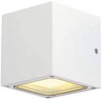 Sieninis lauko šviestuvas SLV Sitra Cube, 4.5W, GX53, IP44, baltas, 10.8 cm x 11.5 cm