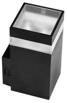 Sieninis lauko šviestuvas AZzardo Jason SQ, 9W, LED, IP65, juodas/skaidrus, 7.8 cm x 15.8 cm