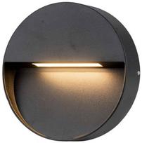 Sieninis lauko šviestuvas AZzardo Casoria R, 6W, LED, IP54, pilkas/tamsiai pilka, 15 cm x 3.5 cm
