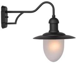 Sieninis lauko šviestuvas Lucide Aruba 11871/01/30, 60W, E27, IP44, juodas, 44 cm x 36 cm