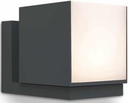 Sieninis lauko šviestuvas Lutec Cuba, 12.2W, LED, IP54, tamsiai pilka, 10 cm x 14.8 cm