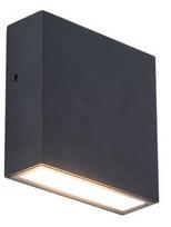 Sieninis lauko šviestuvas Lutec Gemini XF, 9.5W, LED, IP54, tamsiai pilka, 11 cm x 11 cm