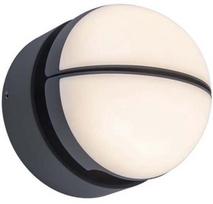 Sieninis lauko šviestuvas Lutec Eklips, 13W, LED, IP54, tamsiai pilka, 16.1 cm x 14.6 cm