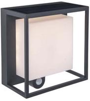 Sieninis lauko šviestuvas Lutec Curtis PIR, 3W, LED, IP54, tamsiai pilka, 9.5 cm x 19 cm