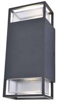 Sieninis lauko šviestuvas Lutec Ridge, 25W, GU10, IP54, tamsiai pilka, 10.6 cm x 23.5 cm