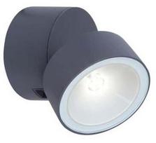 Sieninis lauko šviestuvas Lutec Trumpet, 6.7W, LED, IP54, tamsiai pilka, 8.5 cm x 11 cm
