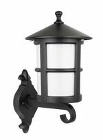 Sieninis lauko šviestuvas Su-Ma Cordoba II, 60W, E27, IP23, juodas, 20 cm x 34.5 cm